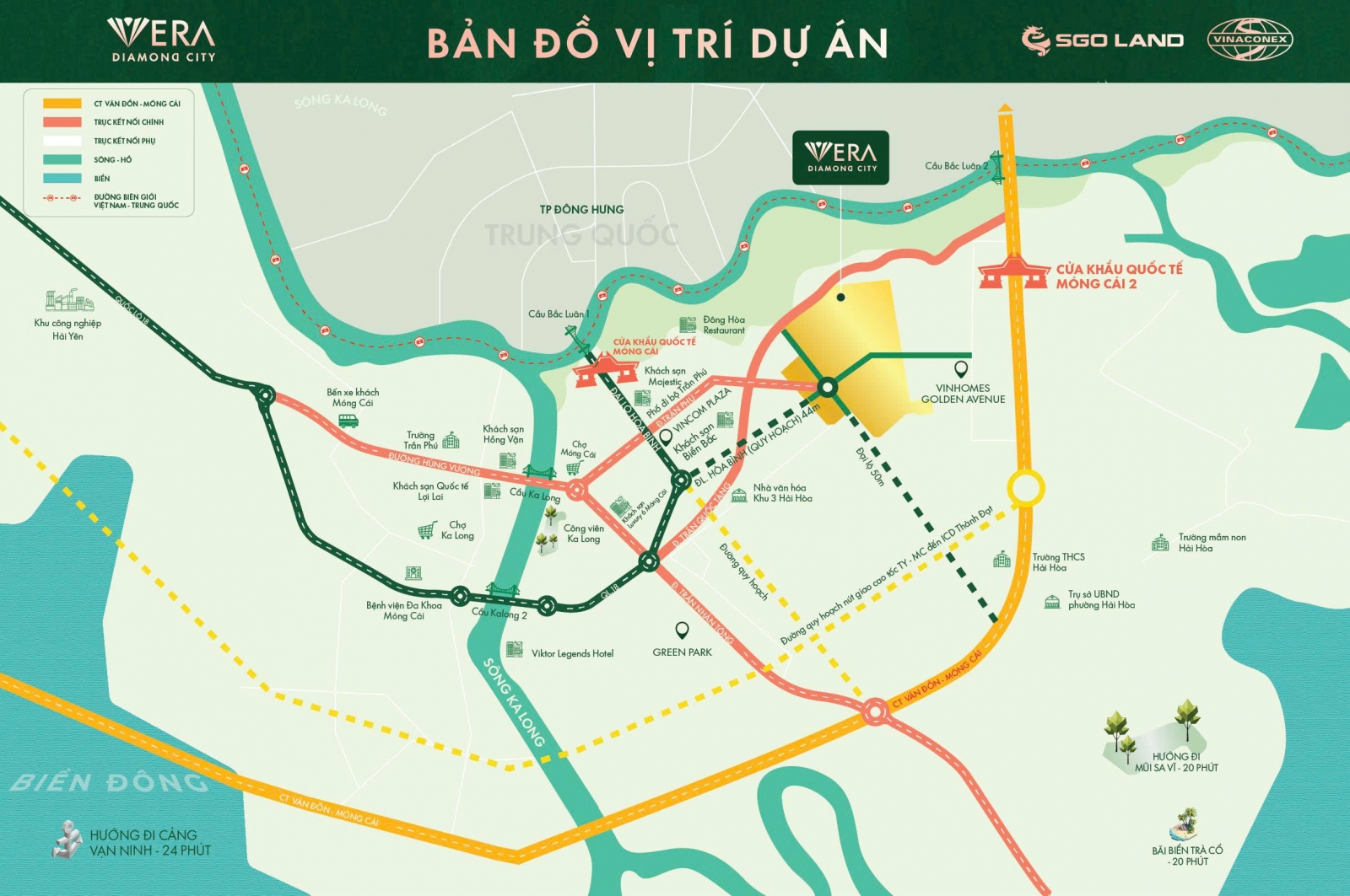 Vị trí dự án Vera Diamond City Hải Hòa